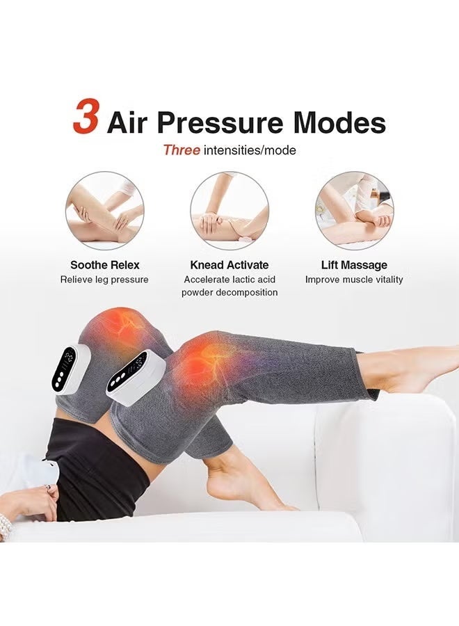 Electric Leg Massager with Heating Air Compression 360° Full Wrap Calf Massage Machine Air Pressure Leg Muscle Relaxation - Image 2